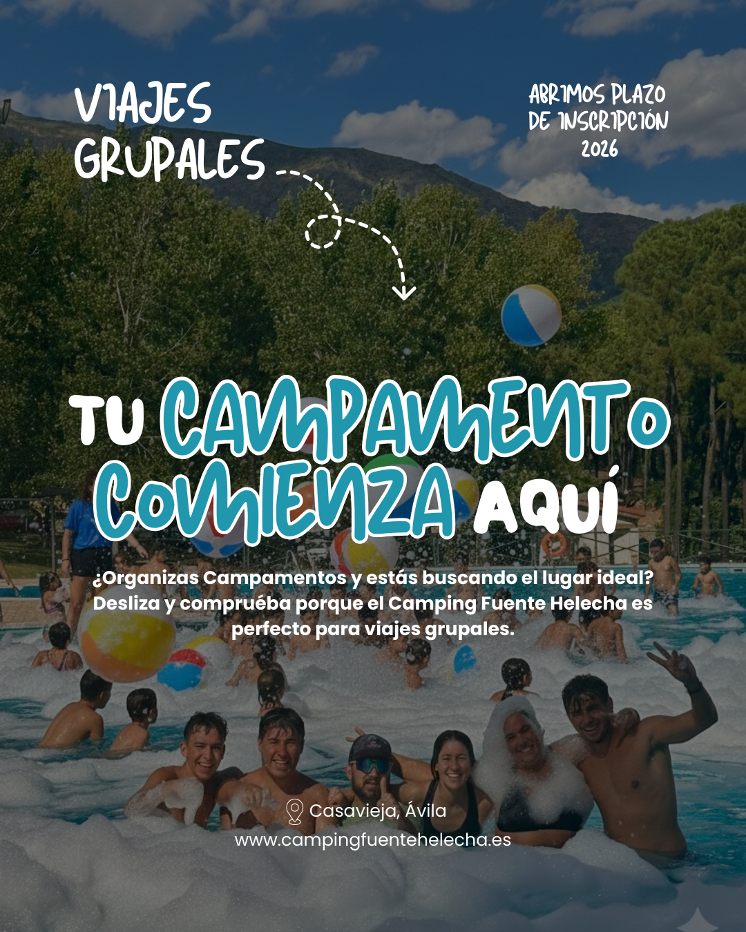campamentos, convivencias, retiros, viajes en grupo